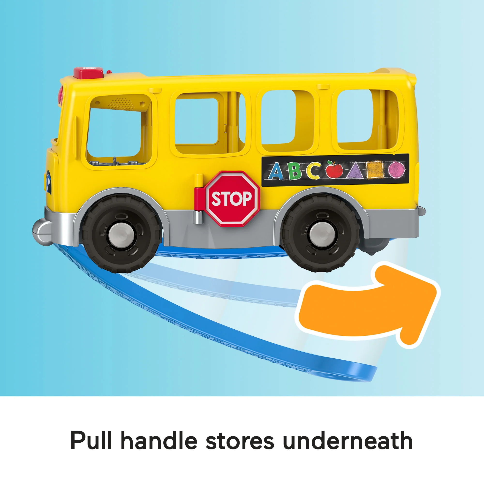 Fisher-Price Little People Big Yellow School Bus, Musical Pull Toy For Toddlers - Image 4