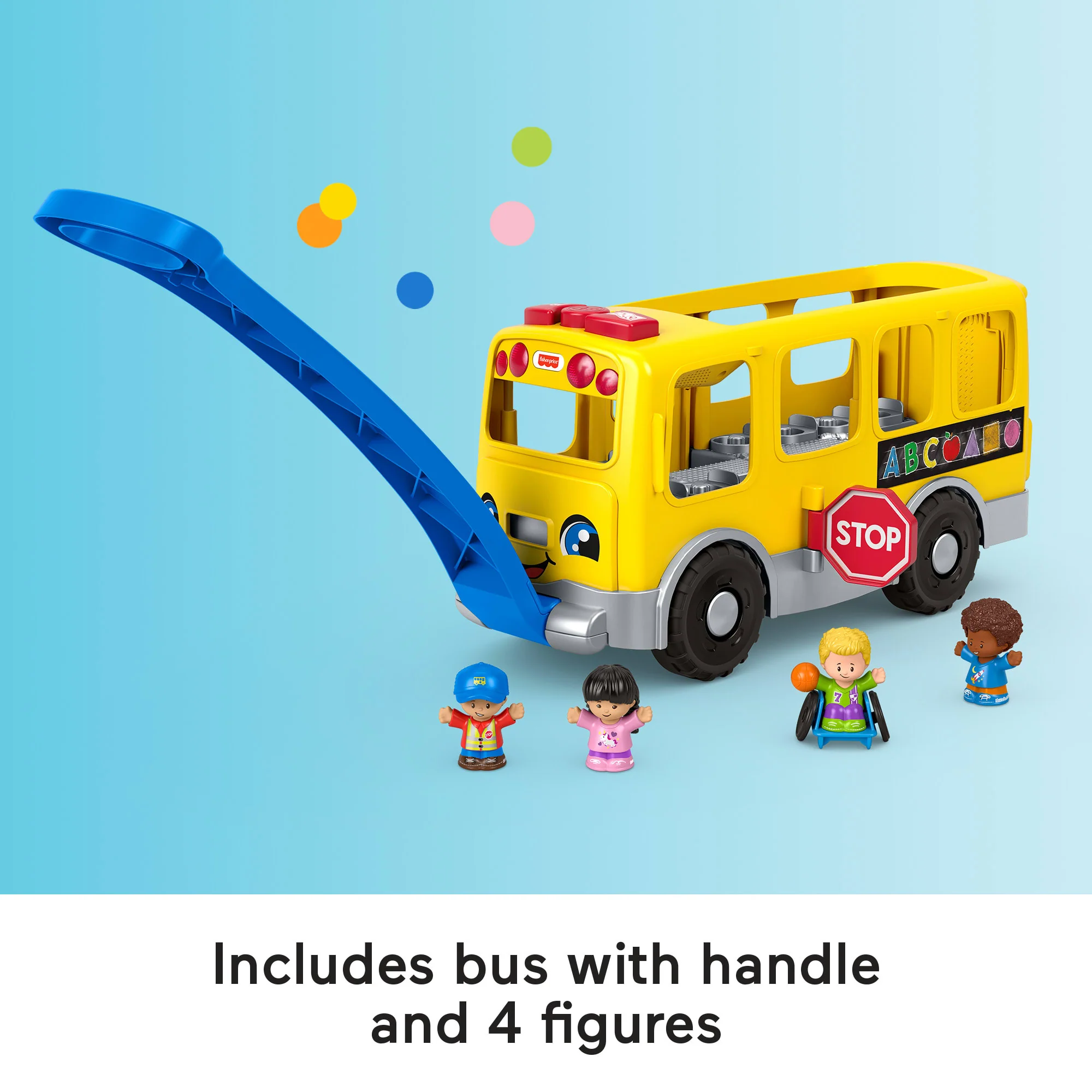 Fisher-Price Little People Big Yellow School Bus, Musical Pull Toy For Toddlers - Image 5