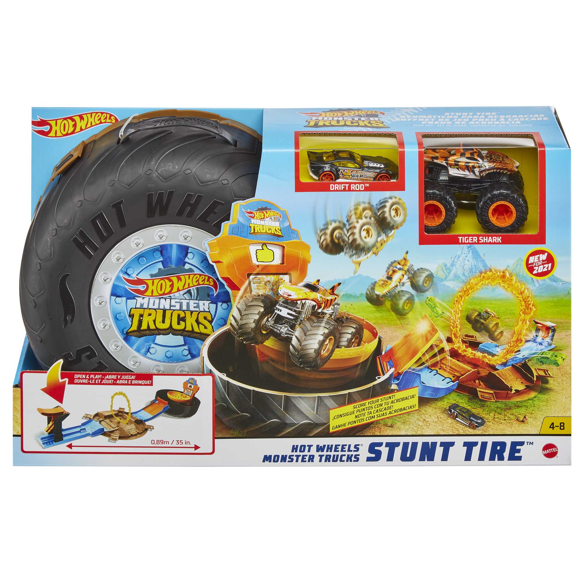 Hot Wheels Conjunto de juego Rueda de acrobacias de Monster Truck - Image 6