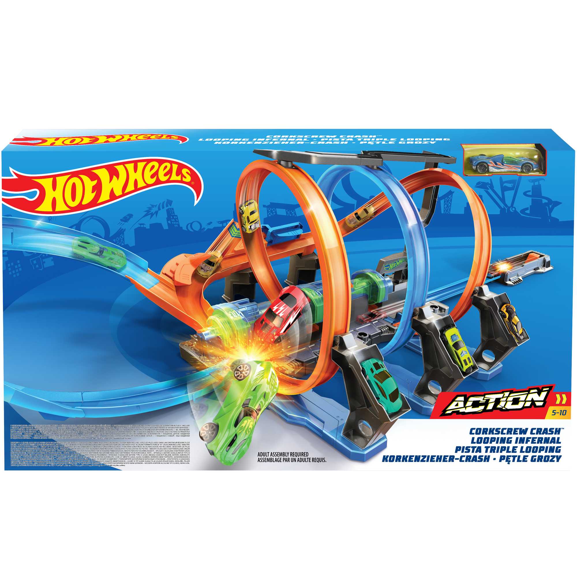 Hot Wheels Corkscrew Crash Track Set - Image 6