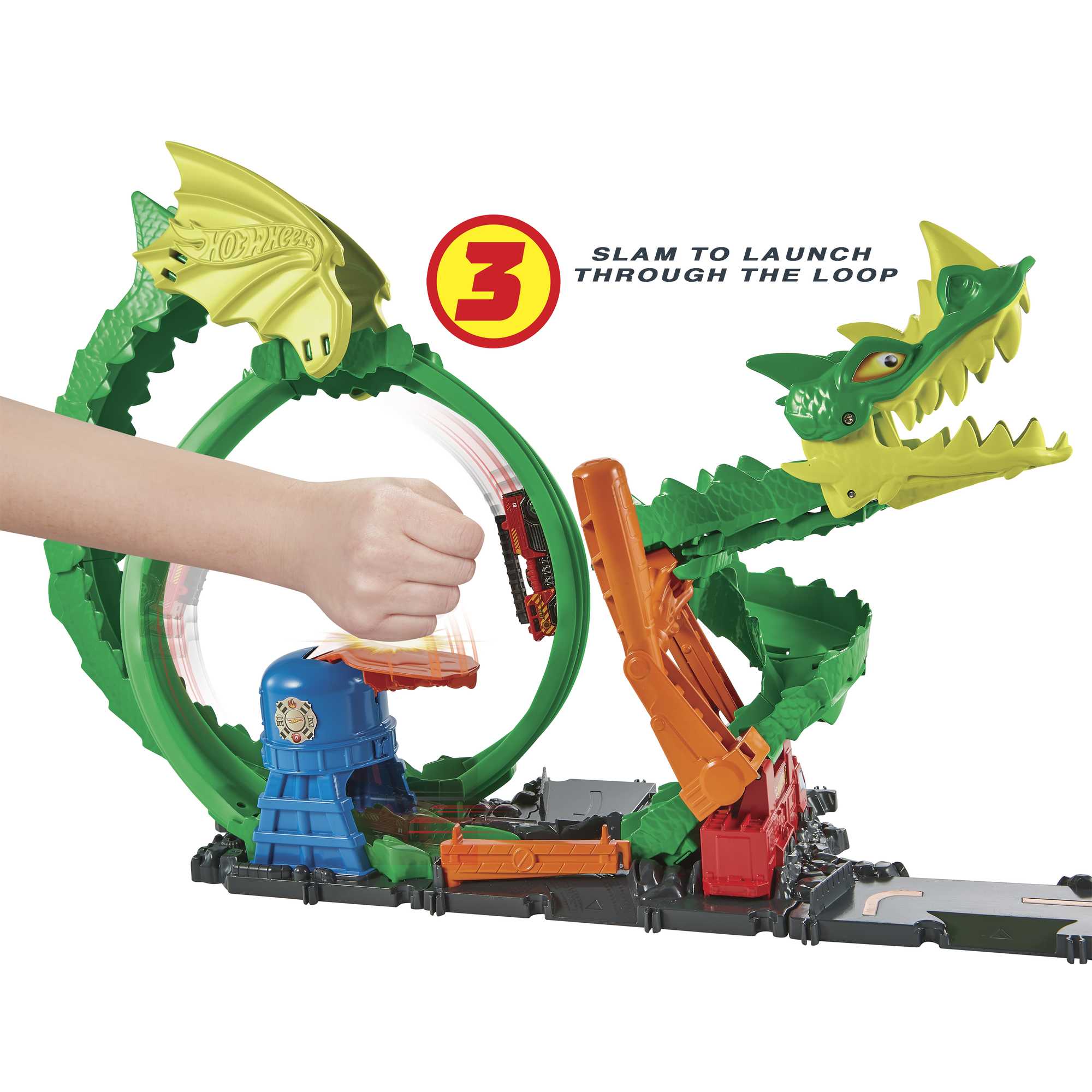 Hot Wheels City Dragon Drive Firefight, Firestation Playset - Image 5