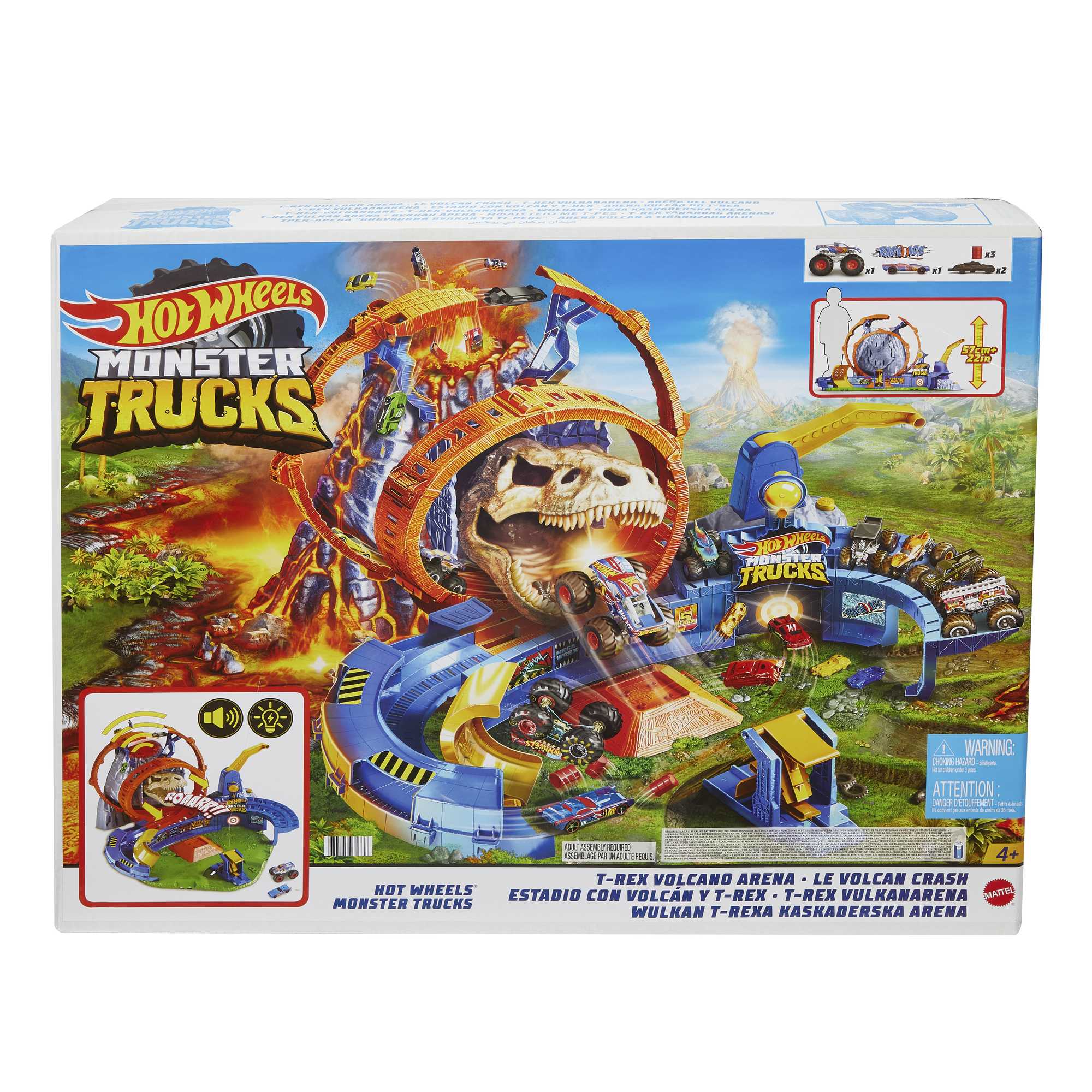 Hot Wheels Monster Trucks T-Rex Volcano Arena - Image 6
