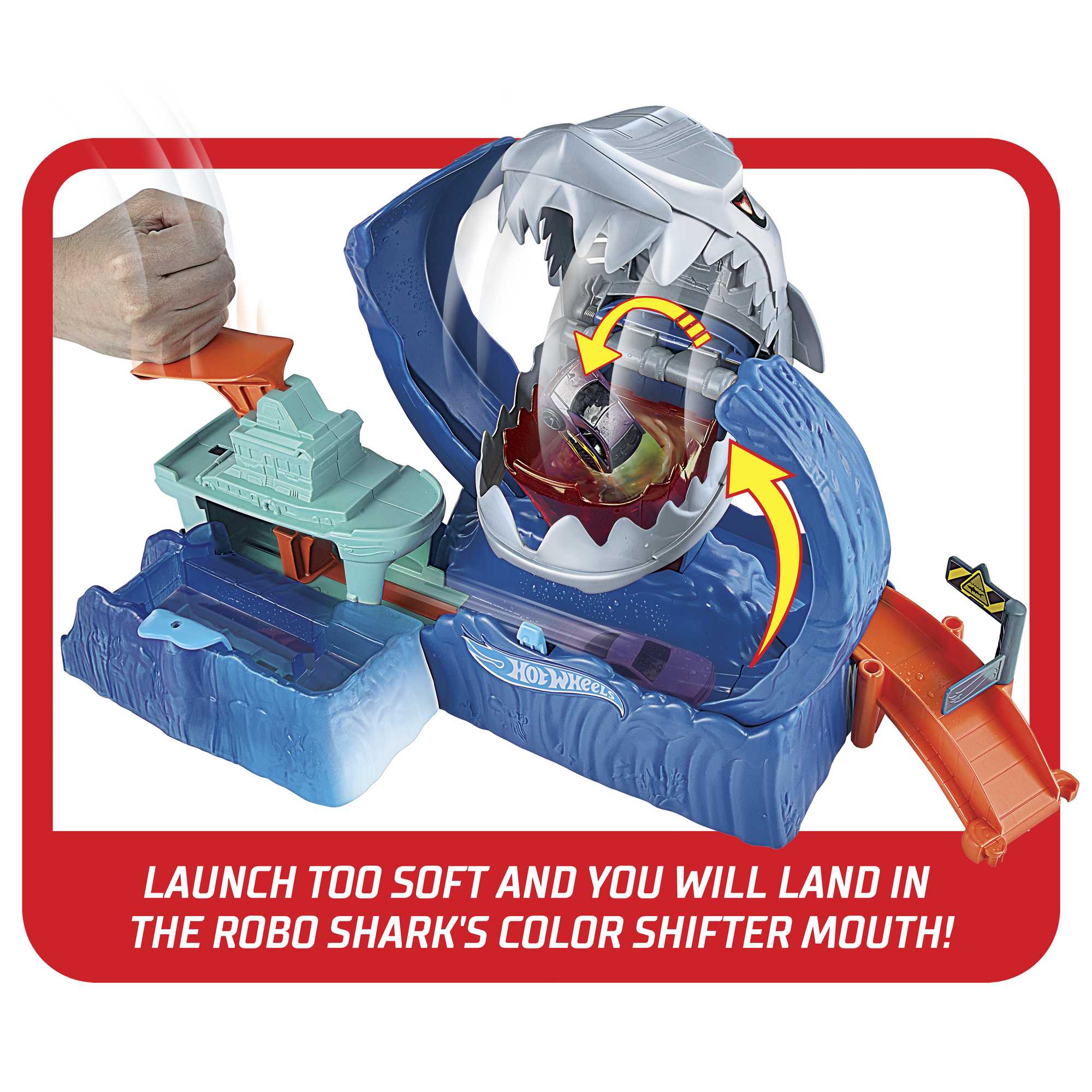 Hot Wheels Robo Shark Frenzy Playset - Image 4