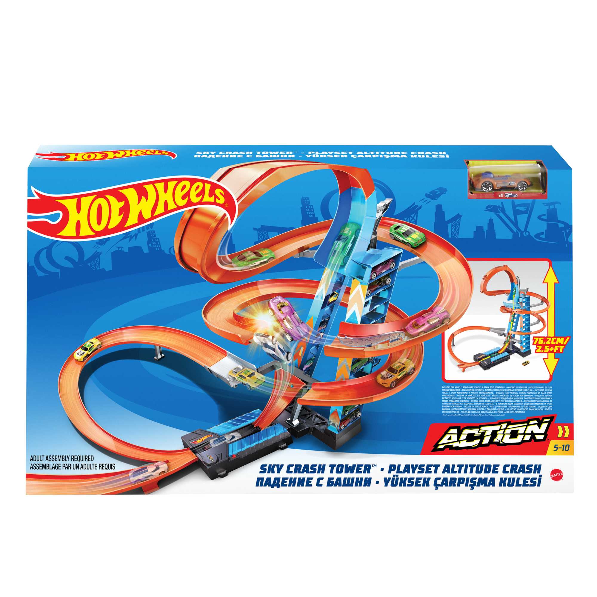 Hot Wheels Sky Crash Tower Track Set - Image 6