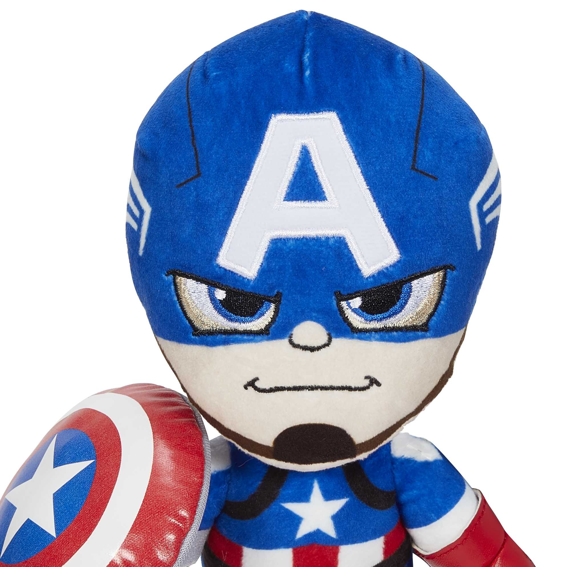 Marvel Plush Character, 8-inch Captain America Soft Doll - Image 3