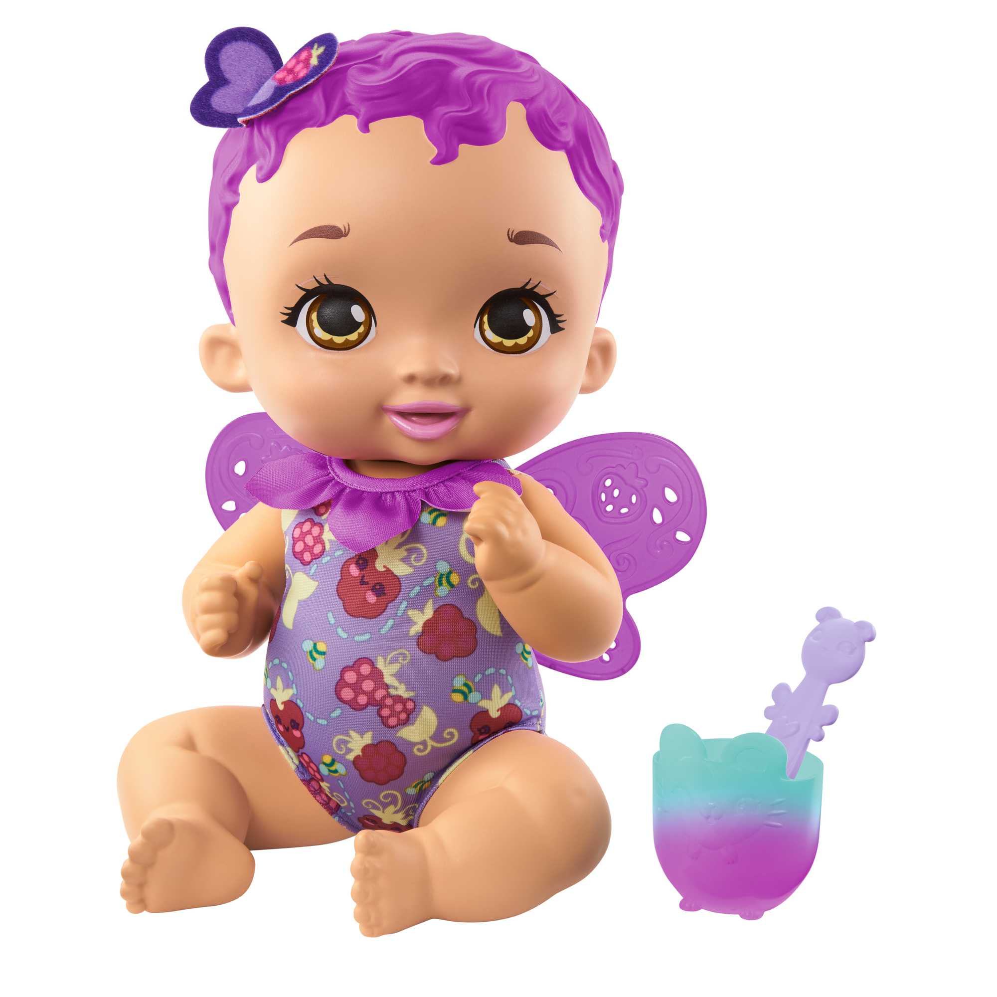 My Garden Baby Berry Hungry Baby Butterfly Doll (Raspberry-Scented) - Image 3