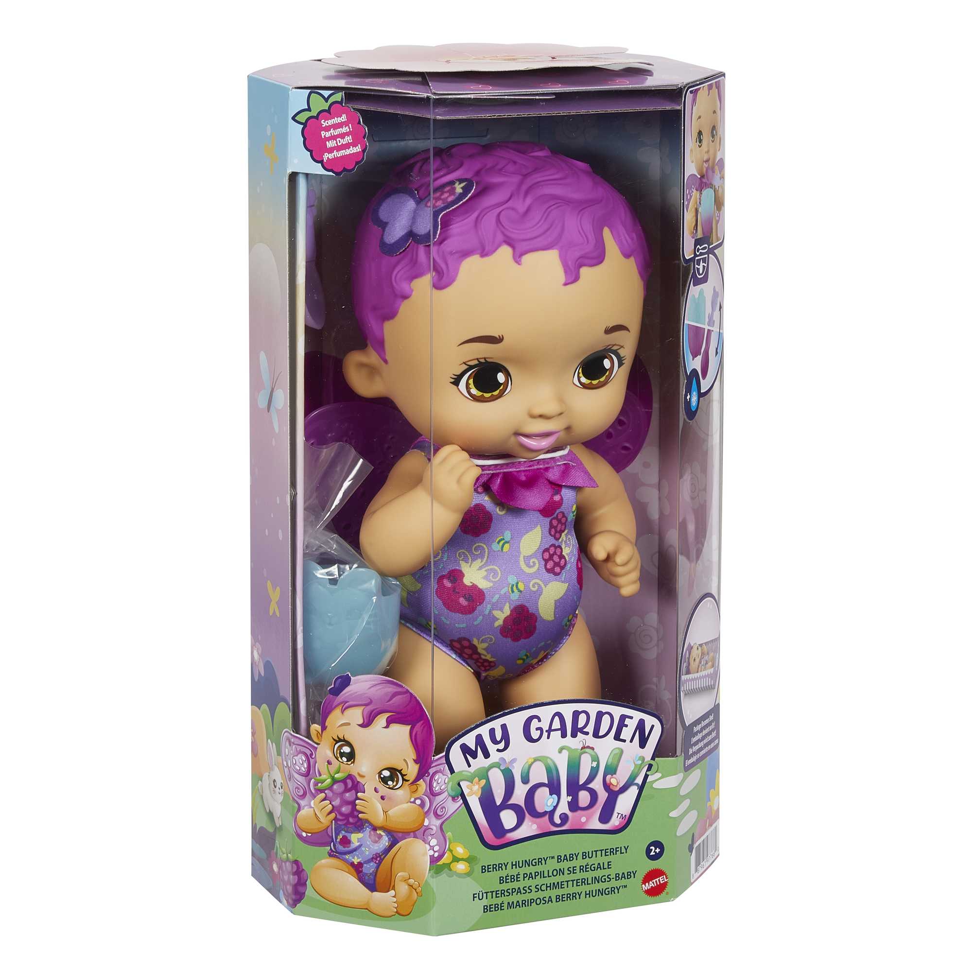 My Garden Baby Berry Hungry Baby Butterfly Doll (Raspberry-Scented) - Image 6