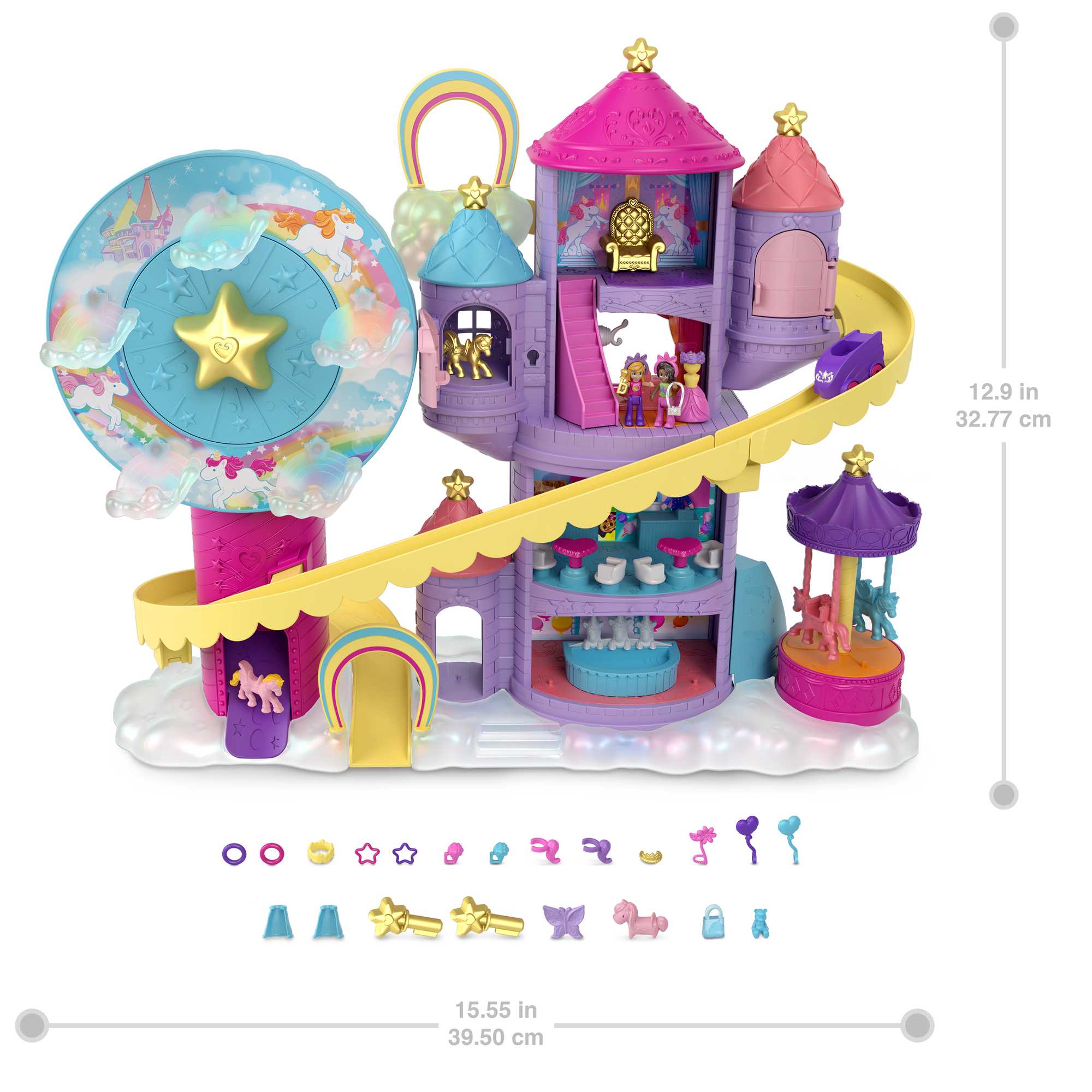 Polly Pocket Rainbow Funland Theme Park Playset - Image 3